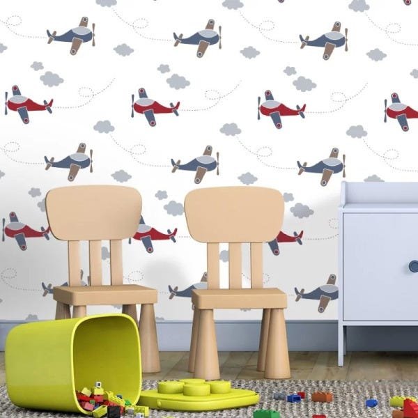 Papel de Parede Airplanes - 0,58 x 2,50 metros - 2