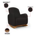 Ver imagem 4 de Poltrona Amamentação Balanço Madeira Jhessy Suede D03 - D'rossi