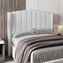 Ver imagem 5 de Cabeceira para Cama Box Casal 140 Cm Angel Corino Branco I02 - D'Rossi