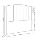 Ver imagem 2 de Cabeceira para Cama Box Casal 140 Cm Angel Corino Branco I02 - D'Rossi