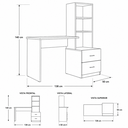 Ver imagem 4 de Mesa Estante Home Office Lumi com Nichos Organizador - Branco