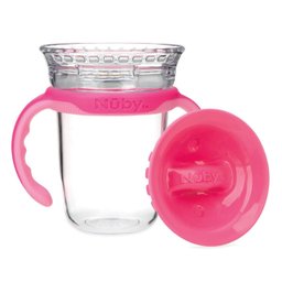 Copo Inteligente 360 em tritan 240ml 12M+ Nûby Rosa - 3