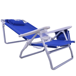 Cadeira Praia Camping Dobrável Reclinável Bolsa Térmica Kala - 2