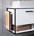 Ver imagem 4 de Gabinete para Banheiro Suspenso 80cm P1007 Branco com Cuba