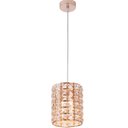 Ver imagem 1 de Pendente 13x16x150cm E14x1 Metal+cristal Rose