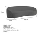 Ver mais imagens de Kit Sofá 3 Lugares 180cm e 2 Poltronas Orgânica Luxo Recepção Amore Linho Cinza Escuro
