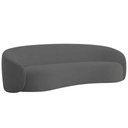 Ver imagem 5 de Kit Sofá 3 Lugares 180cm e 2 Poltronas Orgânica Luxo Recepção Amore Linho Cinza Escuro