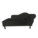 Ver imagem 3 de Recamier Decorativo Divã Amsterdã 147cm Lado Esquerdo Suede Preto