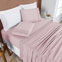 Ver imagem 2 de Jogo Cama Lençol Divino Lese Casal 4 Peças - Rosê Casa Show Enxovais