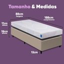 Ver imagem 2 de Cama Box Solteiro Desmontável Bege + Colchão Umaflex Fit Firm D33 17cm Altura - Orthocamas