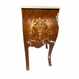Cômoda Bombê com Marchetaria e Tampo em Mármore com 2 Gaveta - 77x65x41cm Prime Home Decor 15316 - 5