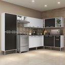 Ver imagem 2 de Cozinha Completa Multimóveis Xangai Soul FG3163 com Armário e Balcão Branca/Preta