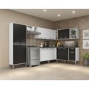 Ver mais imagens de Cozinha Completa Multimóveis Xangai Soul FG3163 com Armário e Balcão Branca/Preta