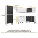 Ver imagem 6 de Cozinha Completa Multimóveis Xangai Soul FG3163 com Armário e Balcão Branca/Preta