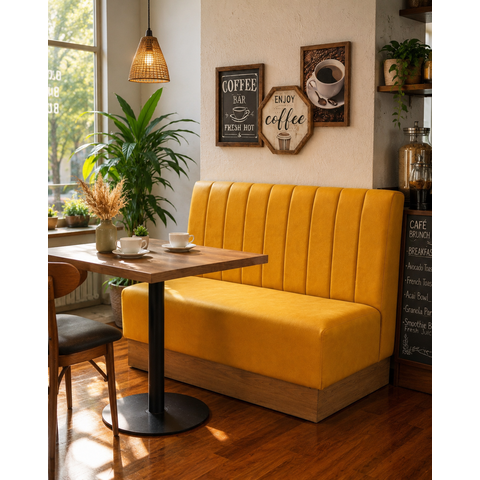 Booth Lugano Premium Design Moderno Luxo - Corano:Amarelo/1,20m