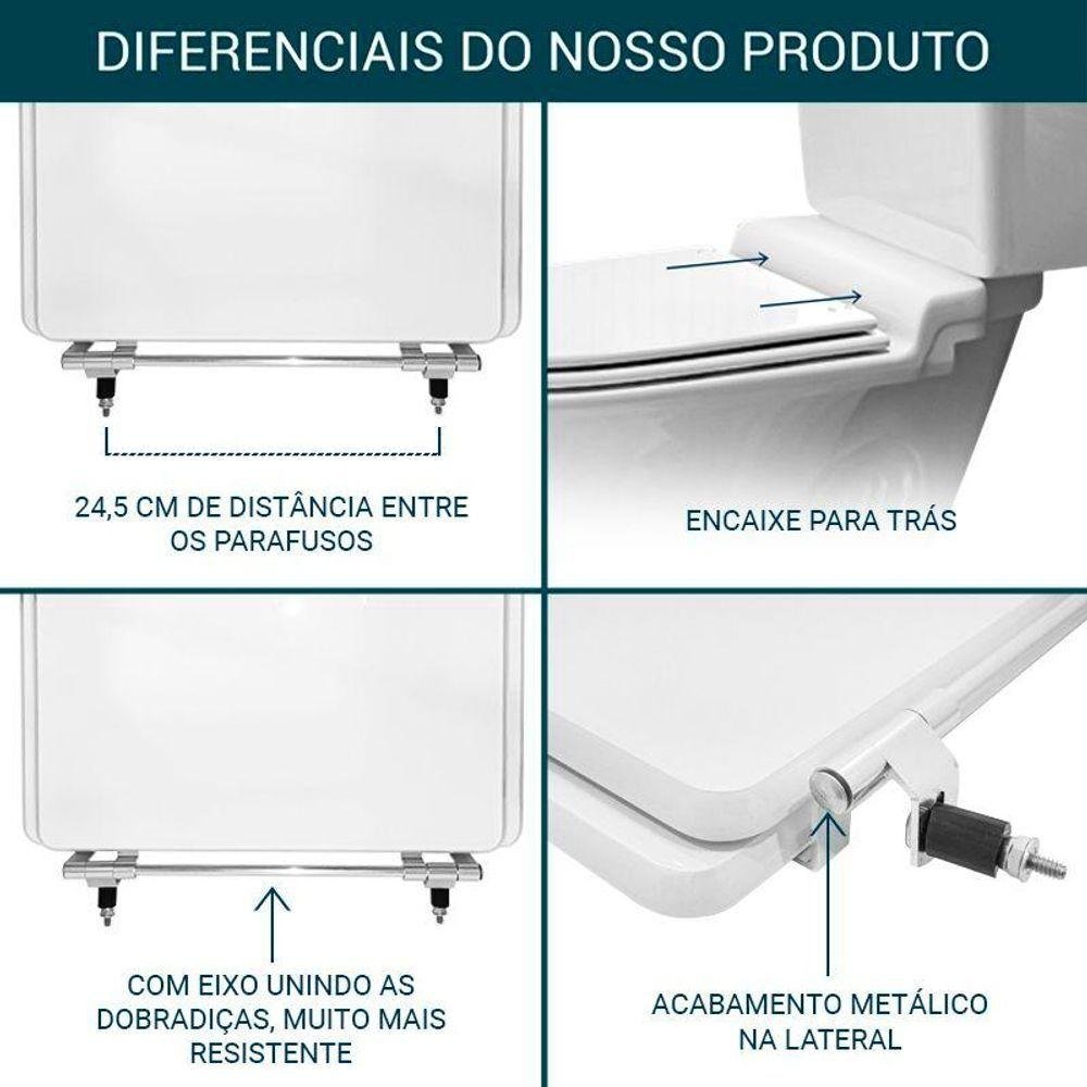 Tampa de Vaso Calypso Preto para Bacia Incepa 6lpf - 4