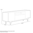 Ver imagem 4 de Rack para Sala de Estar Tv 75 Pol 3 Portas 180cm Milano L05 Tauari Off White