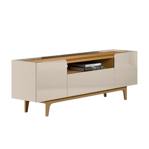 Rack para Sala de Estar Tv 75 Pol 3 Portas 180cm Milano L05 Tauari Off White