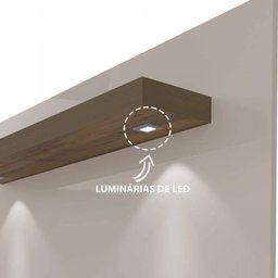 Painel para TV até 42 Polegadas com LED Nexus Artely Off White/Pinho - 4