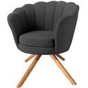 Ver imagem 3 de Kit Duas Poltronas Giratórias Pétala em Linho Premium 06-chumbo Sua Casa Decorações