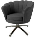 Ver imagem 4 de Kit Duas Poltronas Giratórias Pétala em Linho Premium 06-chumbo Sua Casa Decorações