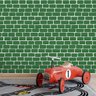 Papel de Parede Tijolos 2D verde - 0,58 x 3,00 metros - 2