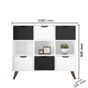 Ver imagem 4 de Nicho Organizador Retro Branco com 6 Gavetas Branco/preto 108 X 92,5cm - Fdecor