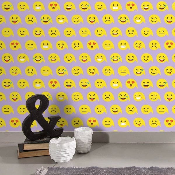 Papel de Parede Emojis - 0,58 x 2,50 metros - 2