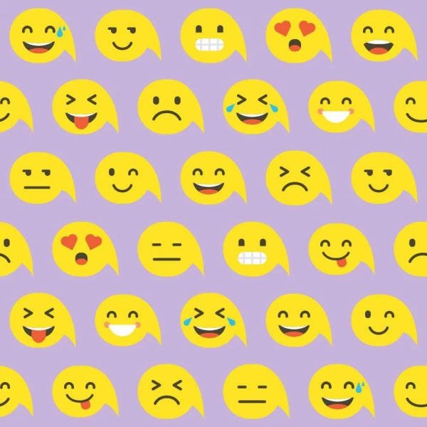 Papel de Parede Emojis - 0,58 x 2,50 metros - 1