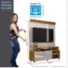 Home Sala Para TV Até 55 Pol Berlim 1.36 Lukaliam Off White/Tauari - 4
