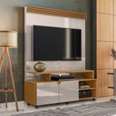 Ver imagem 2 de Home Sala Para TV Até 55 Pol Berlim 1.36 Lukaliam Off White/Tauari
