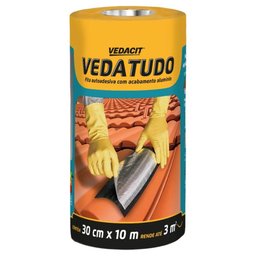 Fita Autoadesiva Multiuso Alumínio Vedatudo 30cmx10m Vedacit - 1