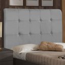 Ver imagem 4 de Cabeceira Cama Box Casal Queen Luna 160cm Suede Cinza