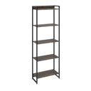 Ver imagem 4 de Kit Estante Areta 5 Prateleiras com Mesa Industrial Aspen 120cm C01 Carvalho Dark - Lyam Decor