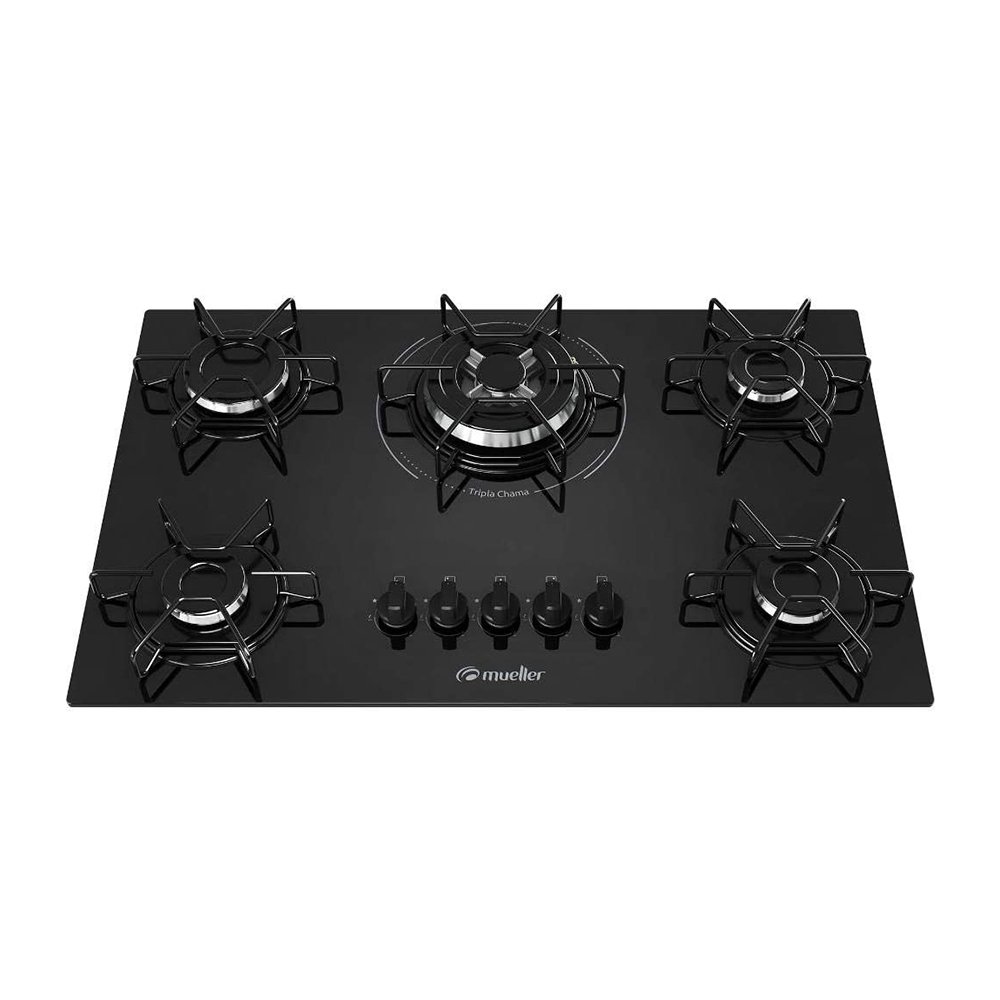 Cooktop 5 Bocas Tripla Chama MCG135BG1 Mueller MadeiraMadeira