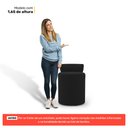 Ver imagem 5 de Puff Decorativo Orgânico Living Aegon Minimalista Veludo Preto - Desk Design
