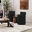 Ver mais imagens de Puff Decorativo Orgânico Living Aegon Minimalista Veludo Preto - Desk Design