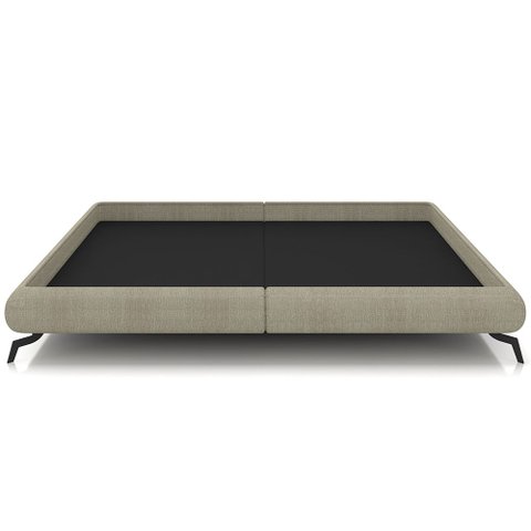 Cama Casal Pés de Ferro Estilo Industrial 156cm Otto P05 Linho Bege - Lyam Decor
