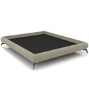 Ver imagem 1 de Cama Casal Base Box Pés de Ferro Estilo Industrial 156cm Otto P05 Linho Bege Escuro - Lyam Decor