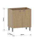 Ver imagem 4 de Balcão de Cozinha sem Tampo 80cm 2 Portas Classic Luciane Mó Freijó-freijó Brasil
