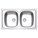 Ver imagem 1 de Cuba de Sobrepor Tramontina Sigma 2 Cubas em Aço Inox com Acabamento Pré-polido 86 x 50 cm com Válvu