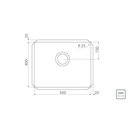 Ver imagem 3 de Cuba Simples para Cozinha Quadrada Dritta Pro Inox com Válvula Scotch Brite - Tramontina 94092/102