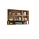 Ver imagem 2 de Armário Aéreo Domus 120cm 3 Portas MDF-MDP Bater Amadeirado Luciane Móveis
