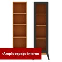 Ver imagem 5 de Estante Livros Genialflex Malta 1 Pt de Vidro Preto Cinamomo