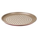 Ver imagem 1 de Assadeira Para Pizza Com Furos De Alumínio Com Revestimento Interno Antiaderente 30cm - Vermelho - B