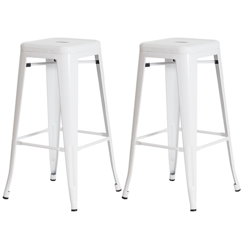 Conjunto Duas Banquetas Tolix Alta Branca