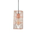 Ver imagem 1 de Pendente Cobre Aramado Metal Retangular Ø11