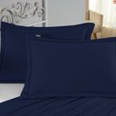 Ver imagem 1 de Porta Travesseiro Matelado Nobre 1 Peça Malha 100% Algodão - Azul-marinho