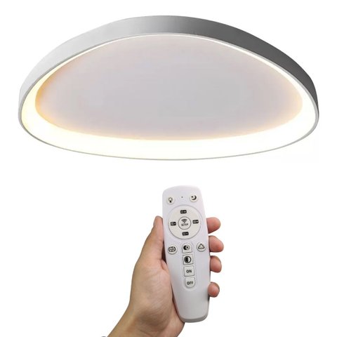 Luminaria Paflon Sobrepor Organica Led 3 Tons Controle Remoto Teto Decoraçao Iluminaçao Enfeite Sala