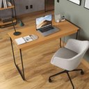 Ver imagem 5 de Mesa de Estudos Escrivaninha Home Office Industrial Criare Quarto Escritório Bancada Simples Nature